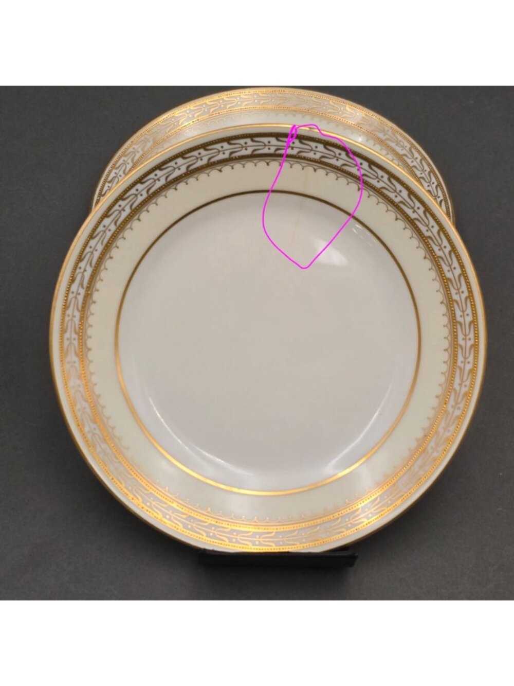 Antique Noritake Chanfaire Bread Butter Plates 6.5" Gold Trim Set of 8 - Picture 8 of 13